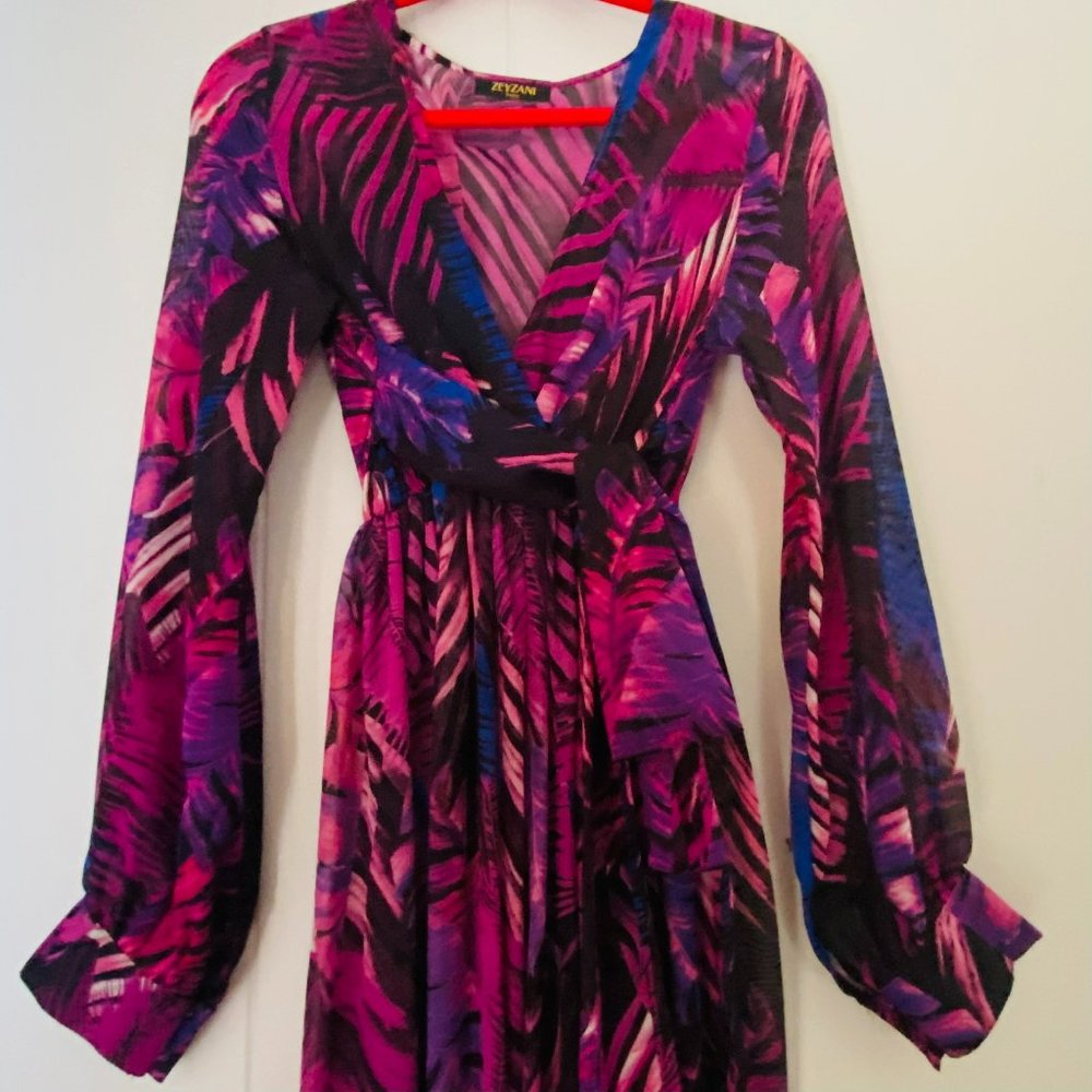 ZeyZani Long Purple Island dress